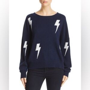 Rails Presley Navy White Lighting Sweater cashmere wool blend